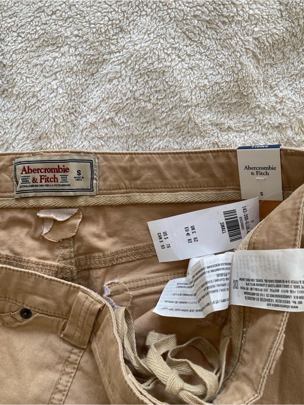 New Vintage Abercrombie & Fitch Y2K Khaki Utility Button-Front Mini Skirt Small - Picture 7 of 8